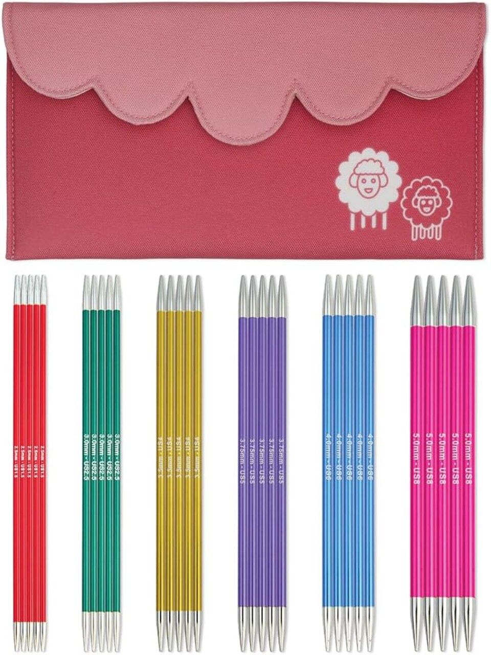 KnitPro Zing Starter Double Pointed Knitting Needle Set 8" (20cm)